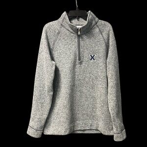 Champion Women’s Quarter Zip Gray High Neck Athletic Sweatshirt Size Medium